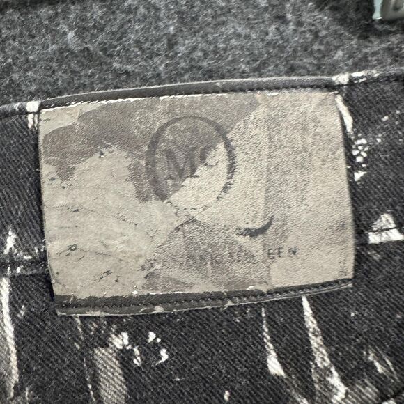 McQ Alexander McQueen Jeans Women's 27 Black White Skinny Italy Abstract Print - Picture 9 of 13